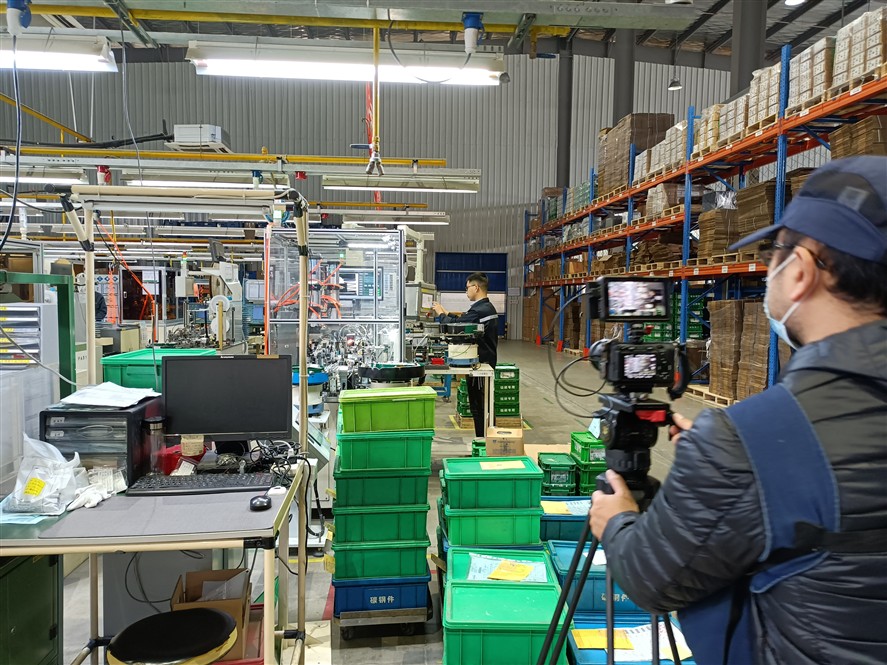 Industrial filming on a Shenzhen factory floor